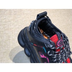 V*ERSACE CHAIN REACTION SNEAKERS BLUE&amp;BLACK&amp;RED