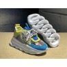 V*ERSACE CHAIN REACTION SNEAKERS BLUE&amp;WHITE&amp;YELLOW