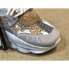 V*ERSACE CHAIN REACTION SNEAKERS PINK&amp;WHITE&amp;YELLOW&amp;GREY