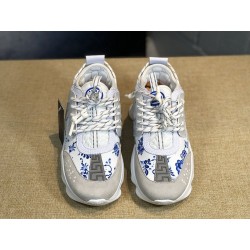 V*ERSACE CHAIN REACTION SNEAKERS GREY&amp;WHITE&amp;BLUE