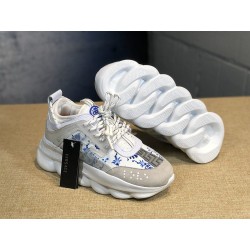 V*ERSACE CHAIN REACTION SNEAKERS GREY&amp;WHITE&amp;BLUE