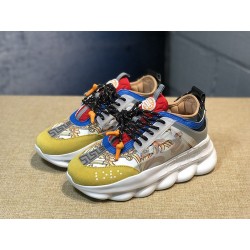 V*ERSACE CHAIN REACTION SNEAKERS RED&amp;WHITE&amp;YELLOW&amp;GREY&amp;BLUE