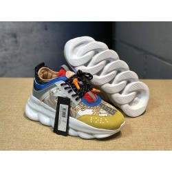 V*ERSACE CHAIN REACTION SNEAKERS RED&amp;WHITE&amp;YELLOW&amp;GREY&amp;BLUE