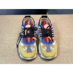 V*ERSACE CHAIN REACTION SNEAKERS RED&amp;WHITE&amp;YELLOW&amp;GREY&amp;BLUE