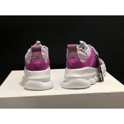 V*ERSACE CHAIN REACTION SNEAKERS PURPLE&amp;PINK&amp;WHITE