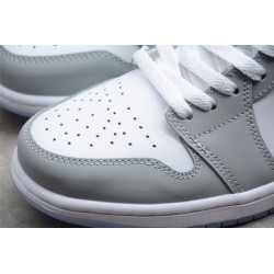 JORDAN 1 LOW WHITE/WOLF GREY